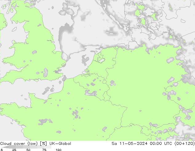 nízká oblaka UK-Global So 11.05.2024 00 UTC