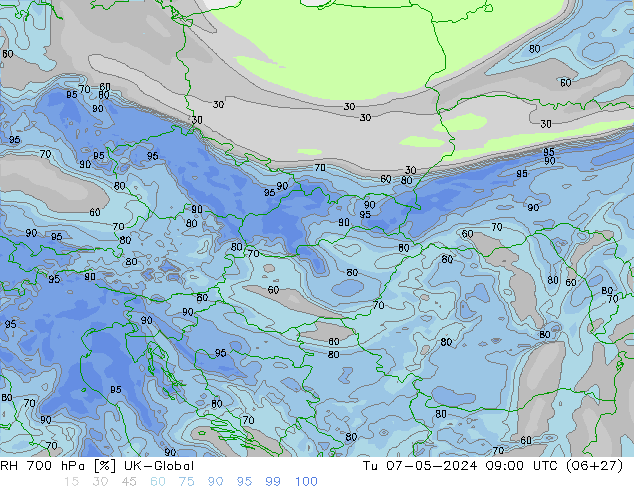 RH 700 hPa UK-Global mar 07.05.2024 09 UTC