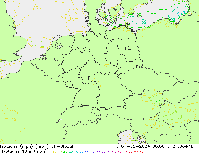 Isotachs (mph) UK-Global  07.05.2024 00 UTC