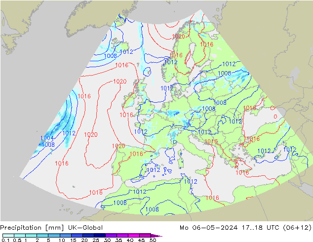 Precipitation UK-Global Mo 06.05.2024 18 UTC