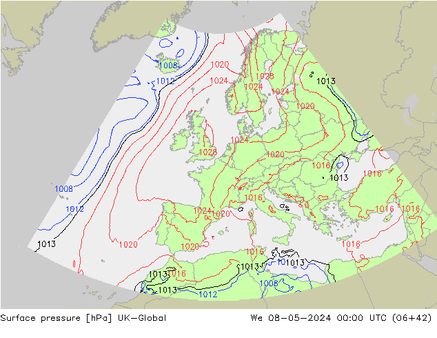 приземное давление UK-Global ср 08.05.2024 00 UTC