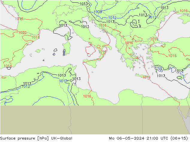 pressão do solo UK-Global Seg 06.05.2024 21 UTC