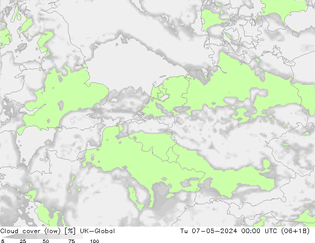 Nubi basse UK-Global mar 07.05.2024 00 UTC