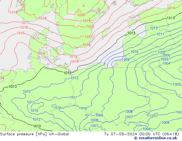 pressão do solo UK-Global Ter 07.05.2024 00 UTC