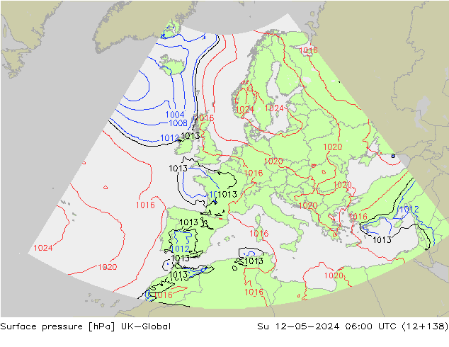 приземное давление UK-Global Вс 12.05.2024 06 UTC