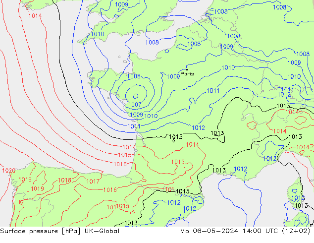 Bodendruck UK-Global Mo 06.05.2024 14 UTC