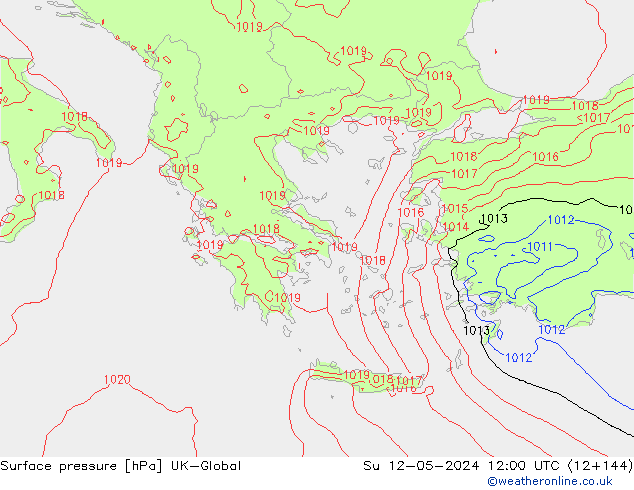 pression de l'air UK-Global dim 12.05.2024 12 UTC