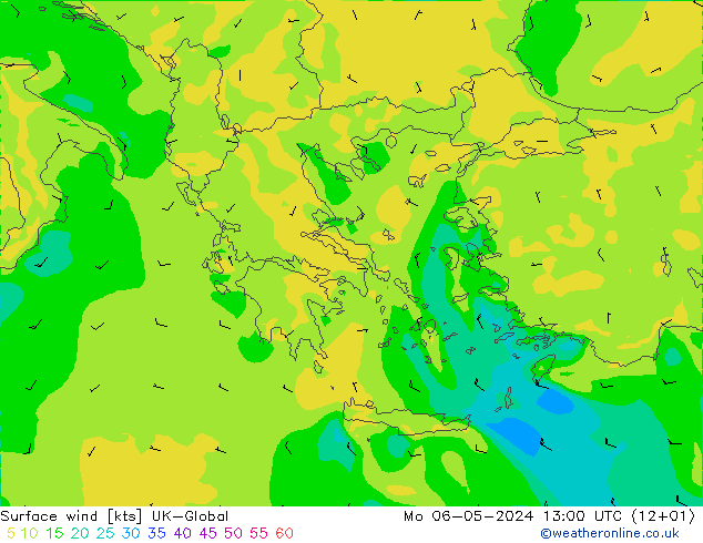 wiatr 10 m UK-Global pon. 06.05.2024 13 UTC