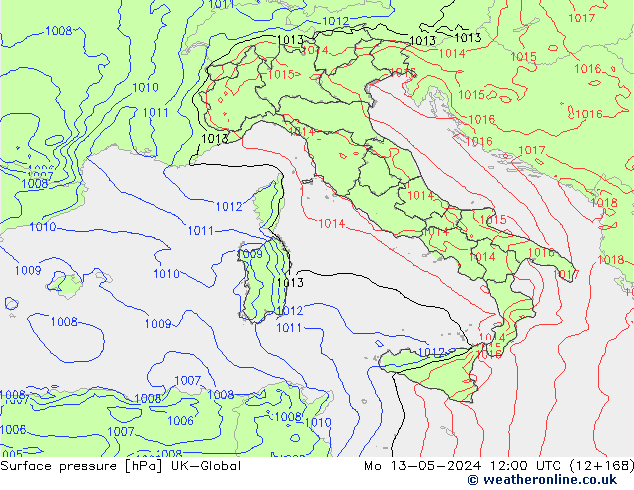 ciśnienie UK-Global pon. 13.05.2024 12 UTC