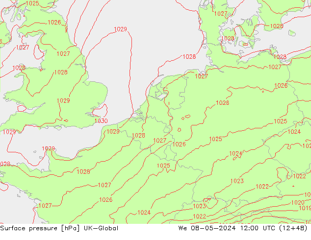 Bodendruck UK-Global Mi 08.05.2024 12 UTC