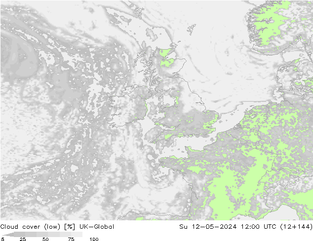 Nubes bajas UK-Global dom 12.05.2024 12 UTC