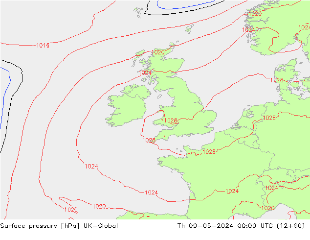 Luchtdruk (Grond) UK-Global do 09.05.2024 00 UTC