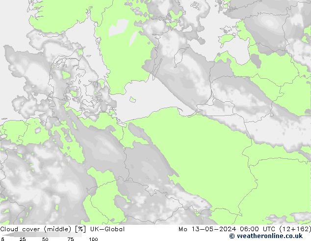 Wolken (mittel) UK-Global Mo 13.05.2024 06 UTC