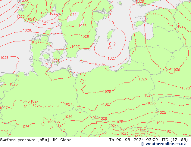 приземное давление UK-Global чт 09.05.2024 03 UTC