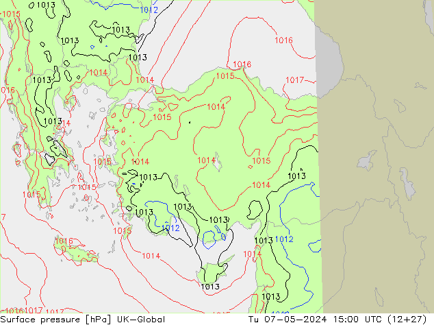 Yer basıncı UK-Global Sa 07.05.2024 15 UTC