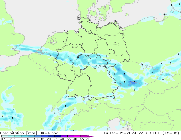 Yağış UK-Global Sa 07.05.2024 00 UTC