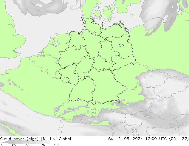 Nuages (élevé) UK-Global dim 12.05.2024 12 UTC
