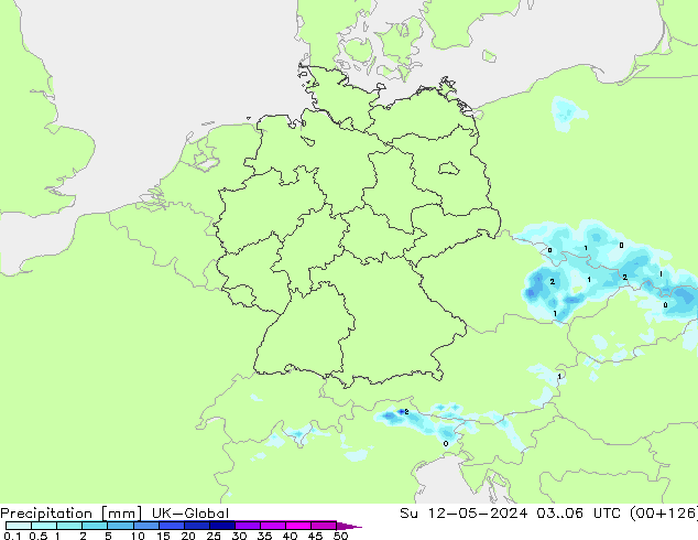 Precipitation UK-Global Su 12.05.2024 06 UTC