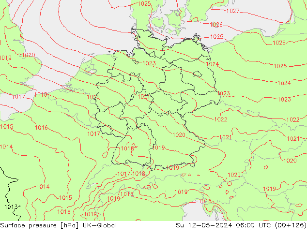 pressão do solo UK-Global Dom 12.05.2024 06 UTC