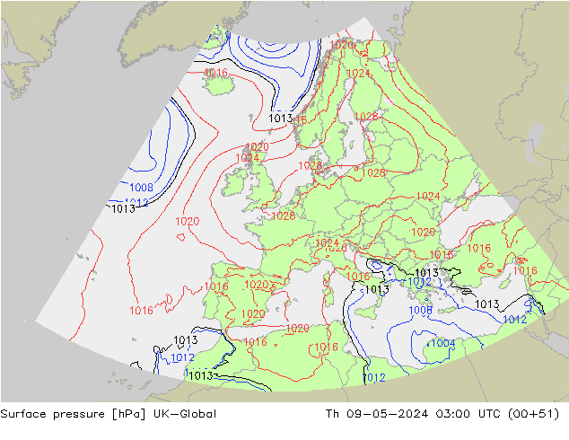 Yer basıncı UK-Global Per 09.05.2024 03 UTC