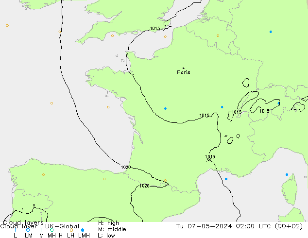 Cloud layer UK-Global Tu 07.05.2024 02 UTC