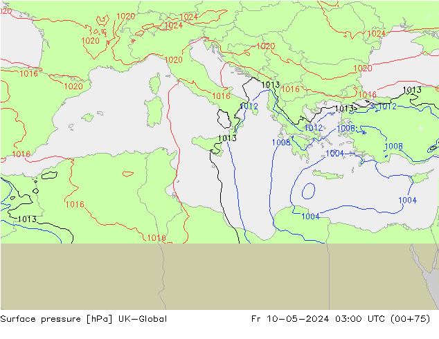 pression de l'air UK-Global ven 10.05.2024 03 UTC