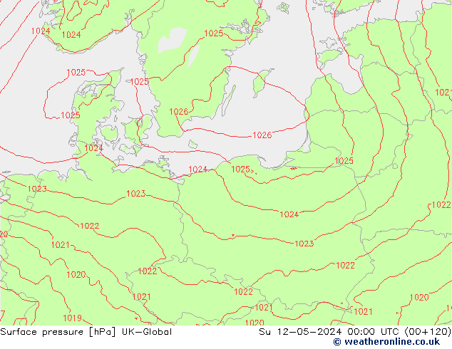 приземное давление UK-Global Вс 12.05.2024 00 UTC