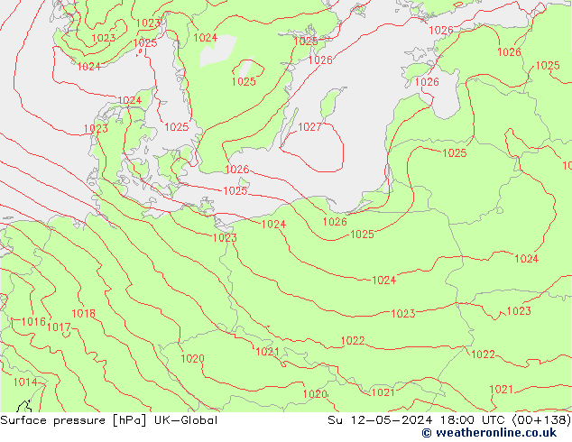 pressão do solo UK-Global Dom 12.05.2024 18 UTC