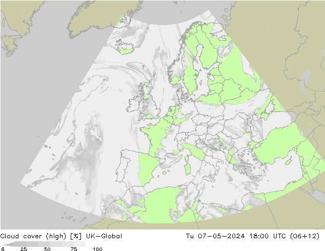 Wolken (hohe) UK-Global Di 07.05.2024 18 UTC