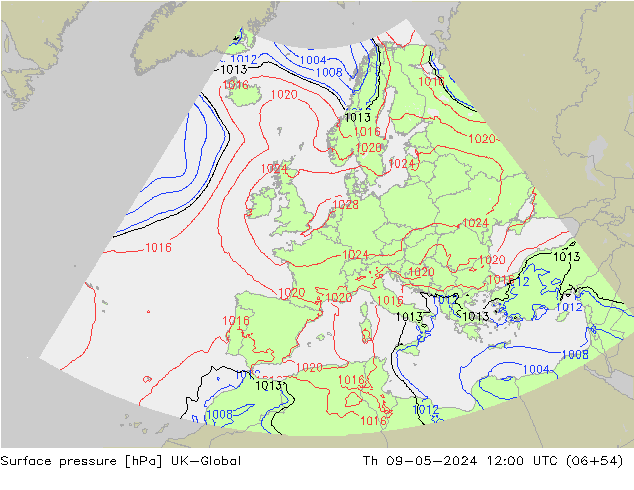 Luchtdruk (Grond) UK-Global do 09.05.2024 12 UTC