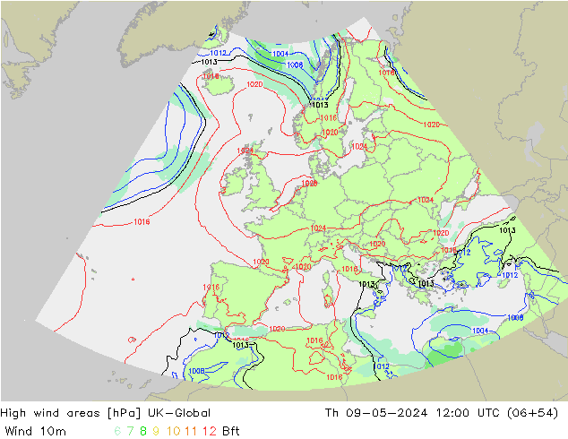 High wind areas UK-Global Qui 09.05.2024 12 UTC