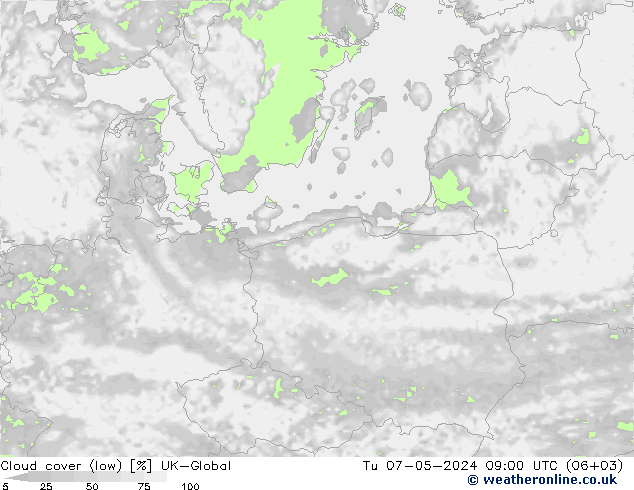 Nubes bajas UK-Global mar 07.05.2024 09 UTC