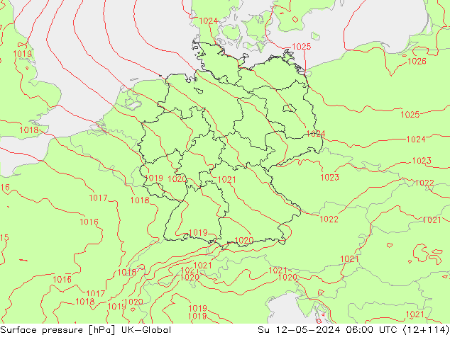 pression de l'air UK-Global dim 12.05.2024 06 UTC
