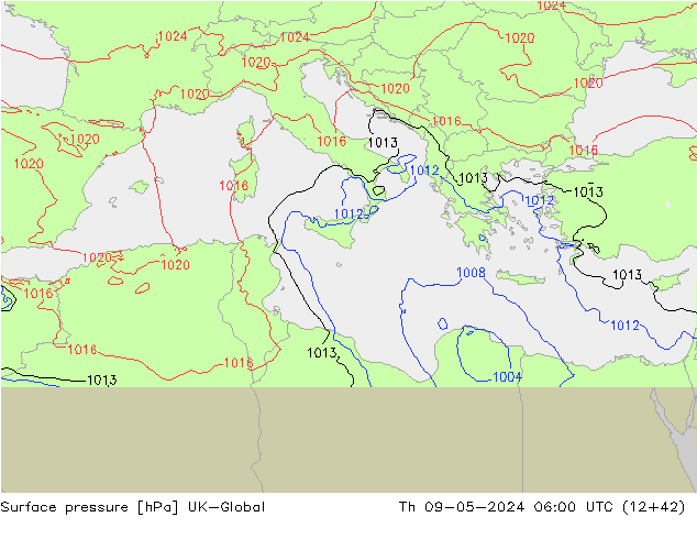 pressão do solo UK-Global Qui 09.05.2024 06 UTC