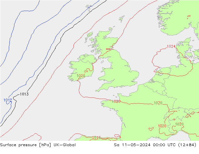 Surface pressure UK-Global Sa 11.05.2024 00 UTC