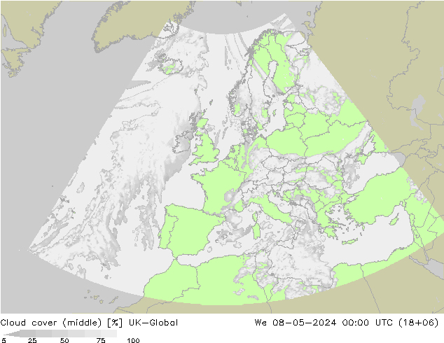 Cloud cover (middle) UK-Global We 08.05.2024 00 UTC