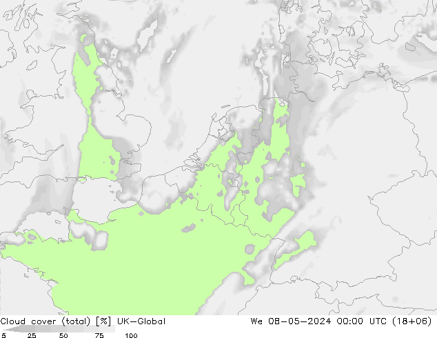 Wolken (gesamt) UK-Global Mi 08.05.2024 00 UTC