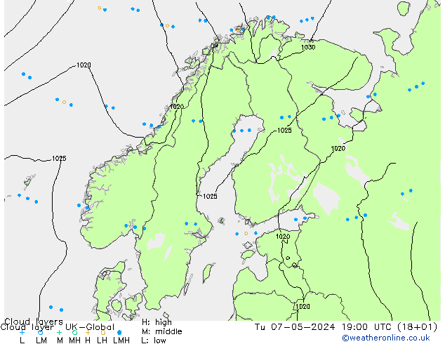 Cloud layer UK-Global mar 07.05.2024 19 UTC