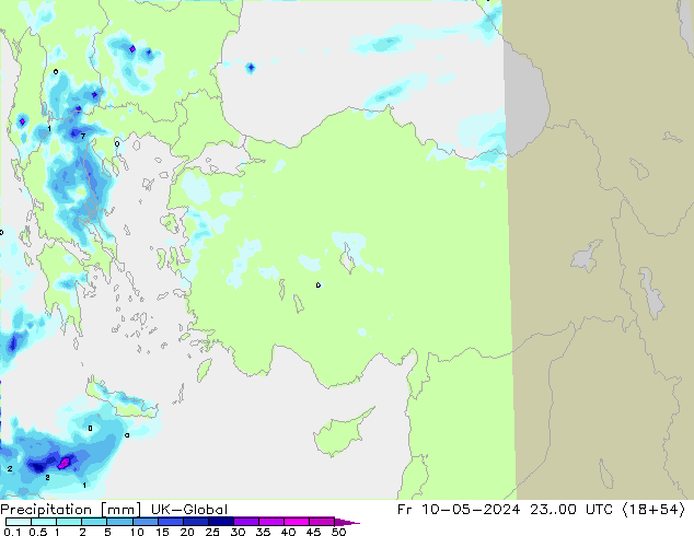 Precipitation UK-Global Fr 10.05.2024 00 UTC