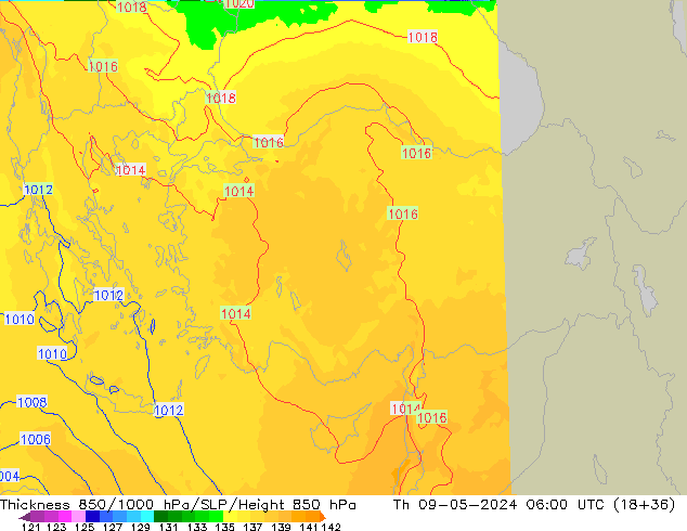 Thck 850-1000 hPa UK-Global Qui 09.05.2024 06 UTC