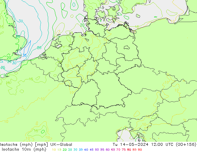 Isotachs (mph) UK-Global Ter 14.05.2024 12 UTC