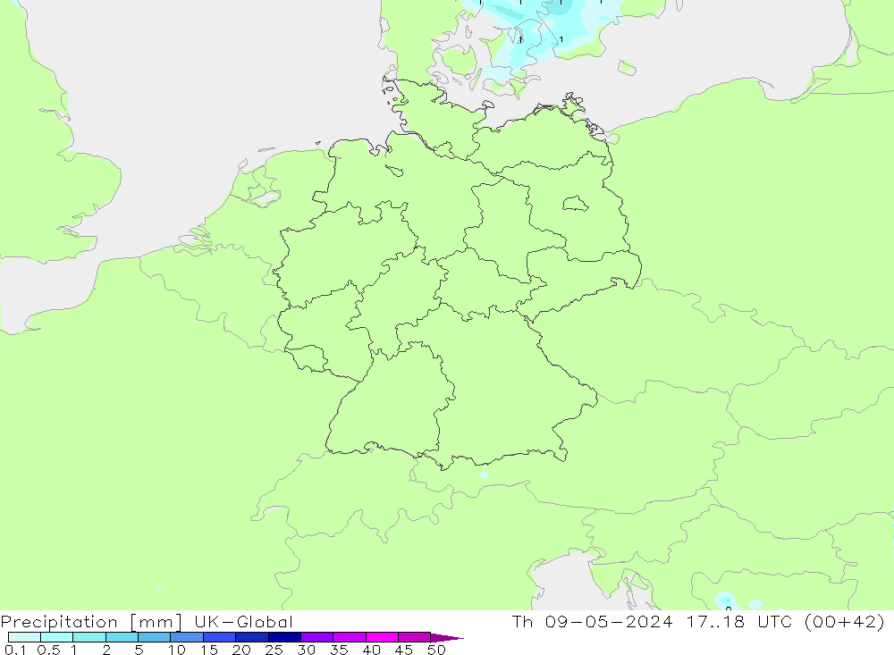 Niederschlag UK-Global Do 09.05.2024 18 UTC