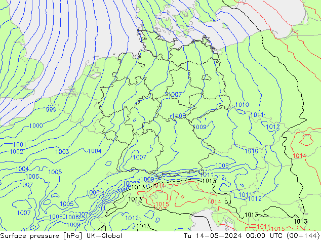 pression de l'air UK-Global mar 14.05.2024 00 UTC