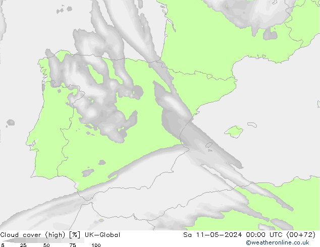 vysoký oblak UK-Global So 11.05.2024 00 UTC