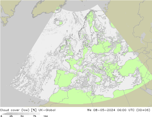 Nubes bajas UK-Global mié 08.05.2024 06 UTC