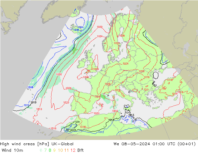 High wind areas UK-Global We 08.05.2024 01 UTC