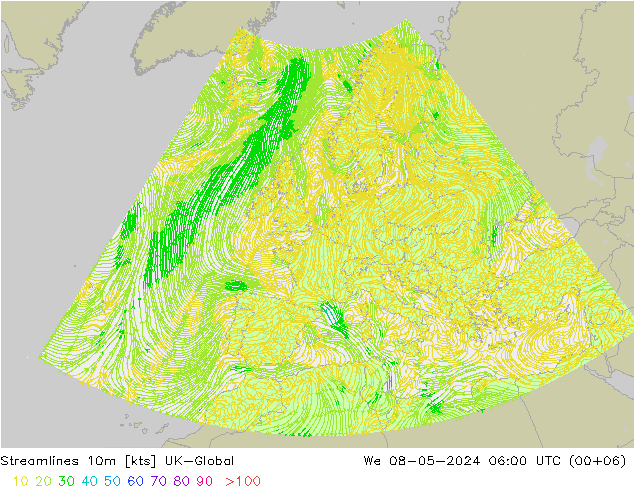 Linea di flusso 10m UK-Global mer 08.05.2024 06 UTC