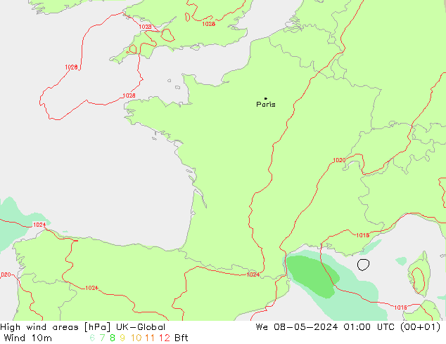 High wind areas UK-Global We 08.05.2024 01 UTC