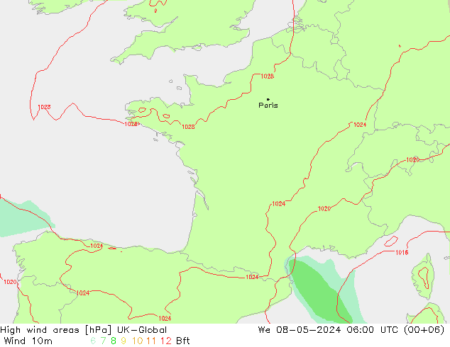 Windvelden UK-Global wo 08.05.2024 06 UTC