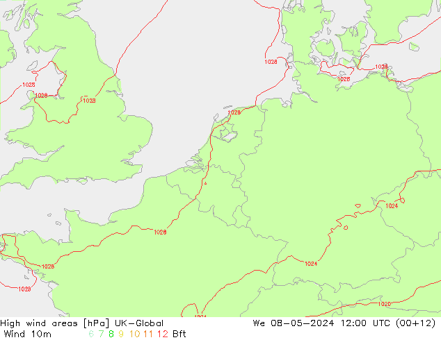 High wind areas UK-Global mer 08.05.2024 12 UTC